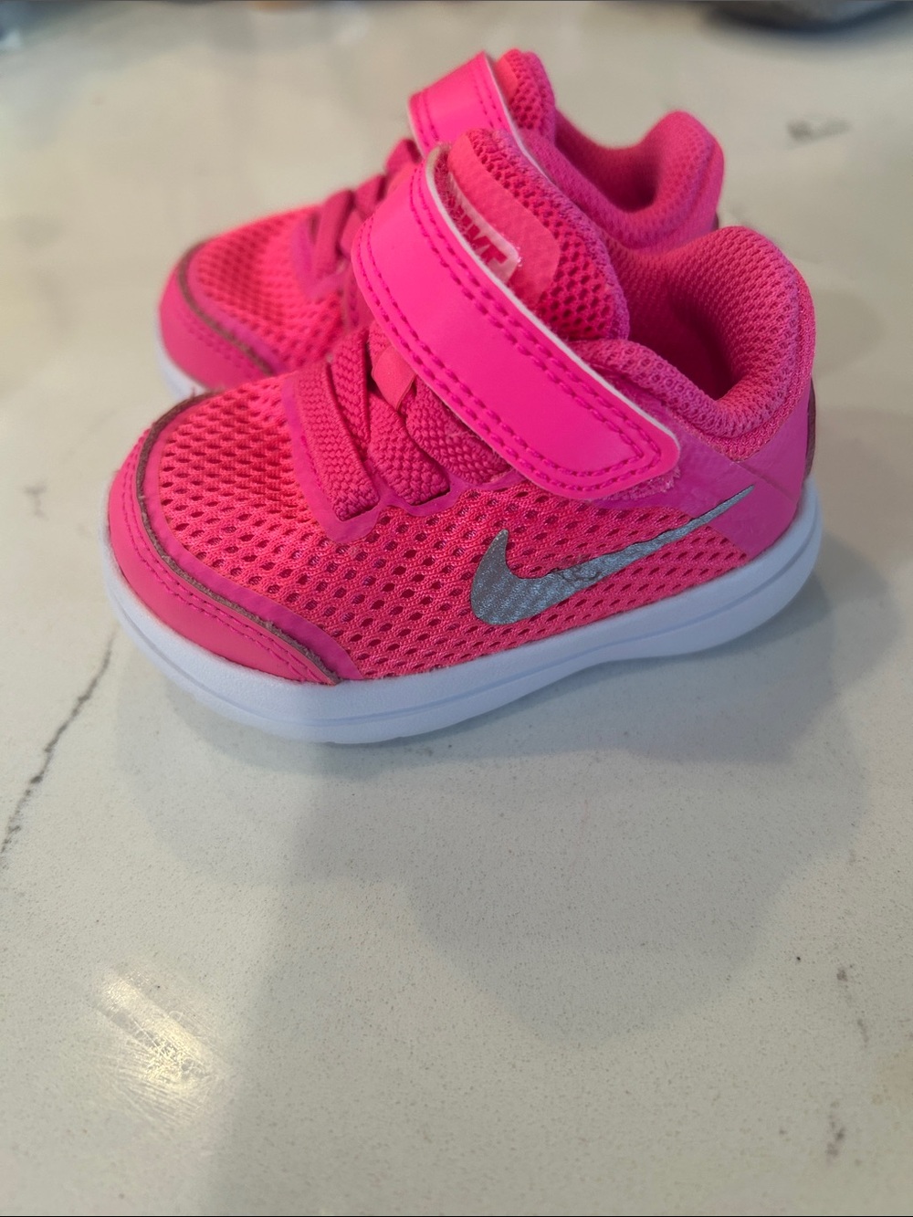 Nike Kids Hot Pink Mesh Velcro Sneakers